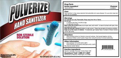 Pulverize Hand Sanitizer Gallon Label.jpg 3785.41 mL label - Pulverize Hand Sanitizer Gallon Label
